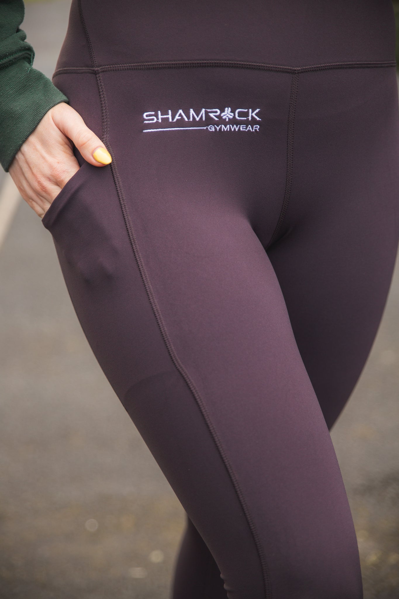 Shamrock Womens Pocket Leggings Black/Olive/Pecan