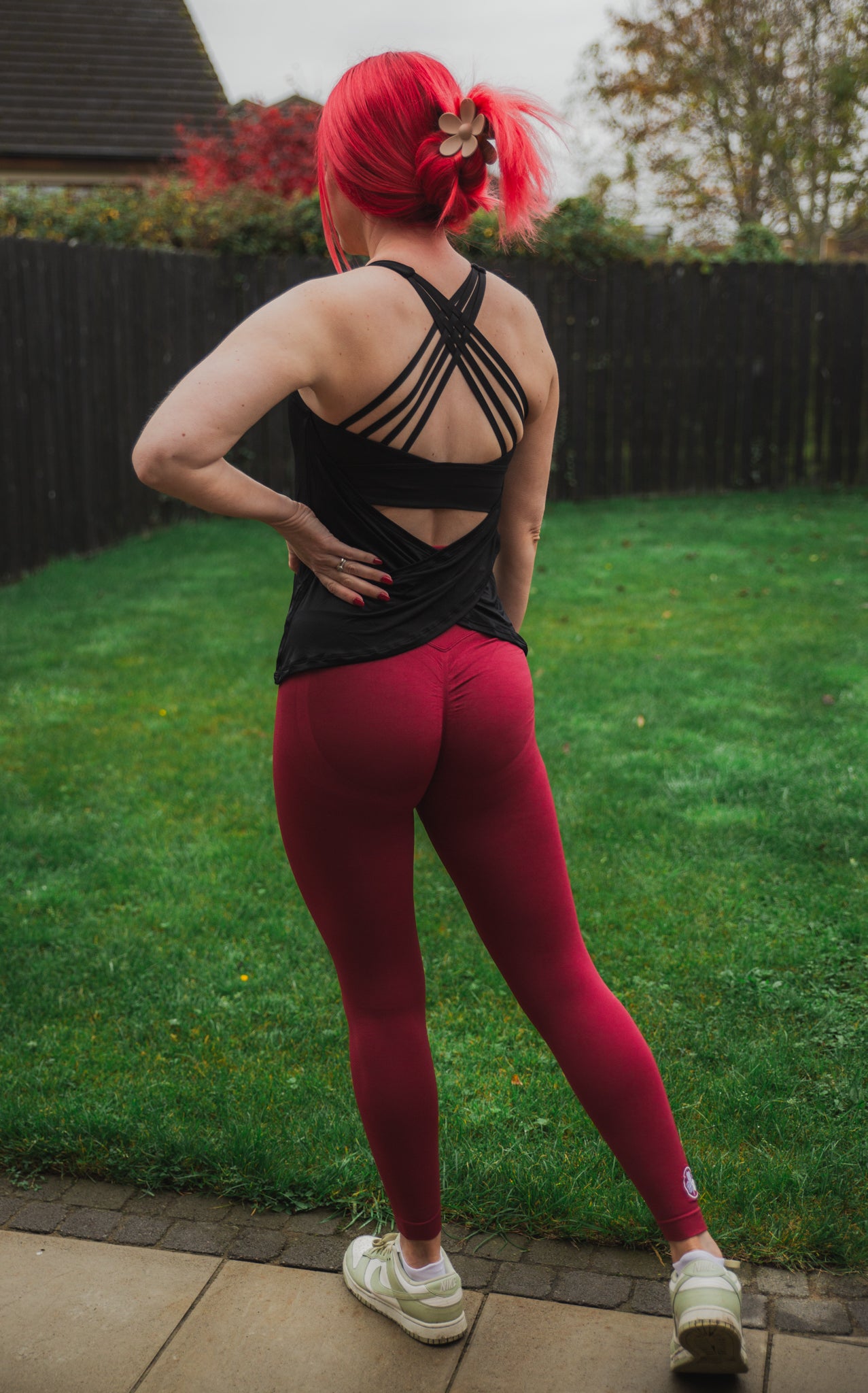 Shamrock Scrunch Bum Leggings - Raspberry