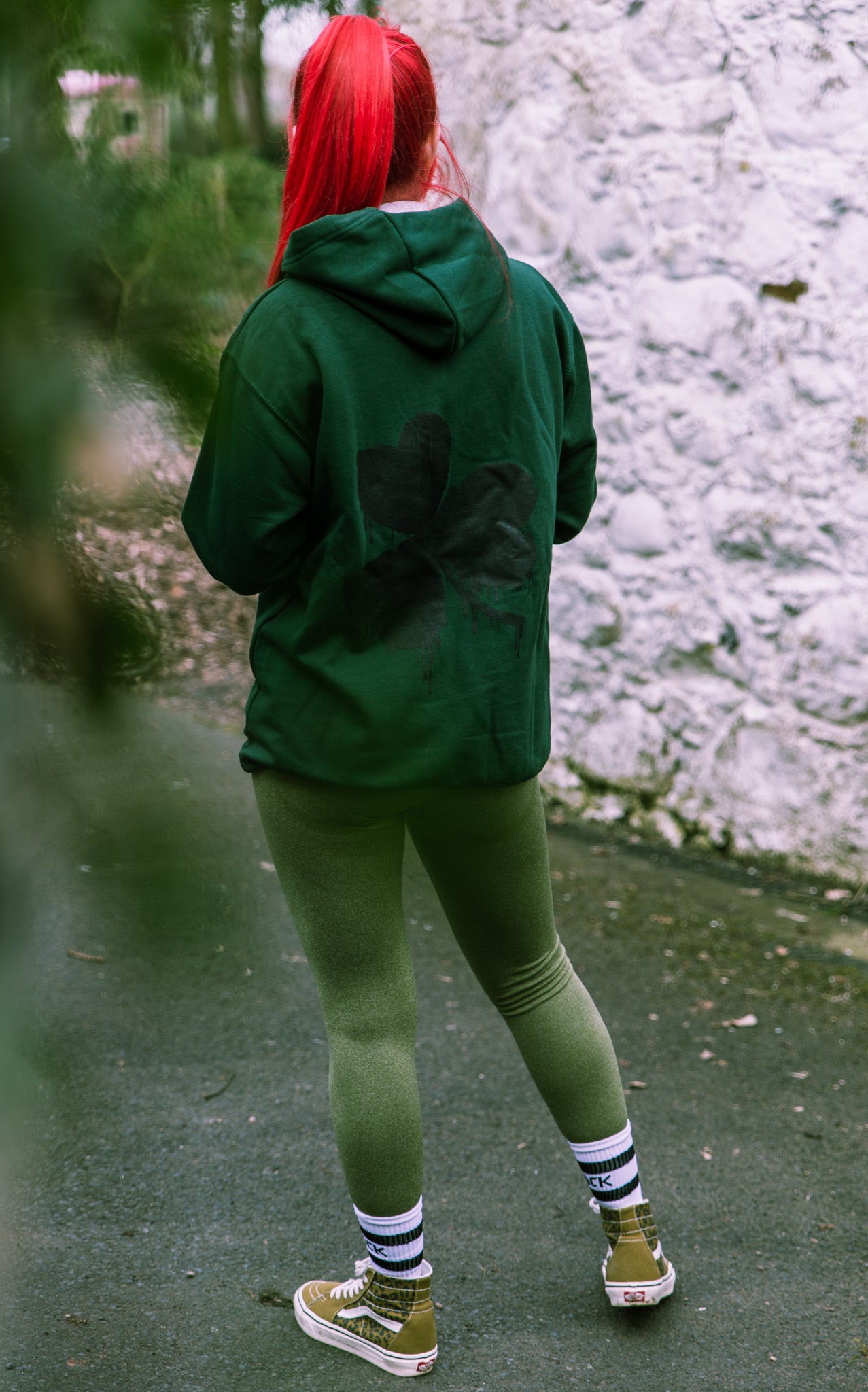 Shamrock Oversized graffiti hoodie