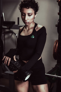 Shamrock Long-Sleeved Halter Top